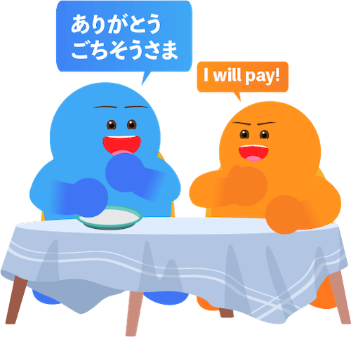 Friend paying